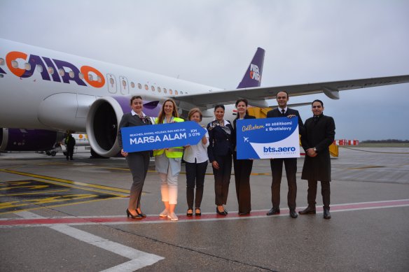 The inaugural flight of the new regular route Bratislava - Marsa Alam